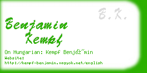 benjamin kempf business card